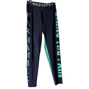 Warhammer Womens Bring The Pain Leggings Large Black Green Athleisure Yoga Pants